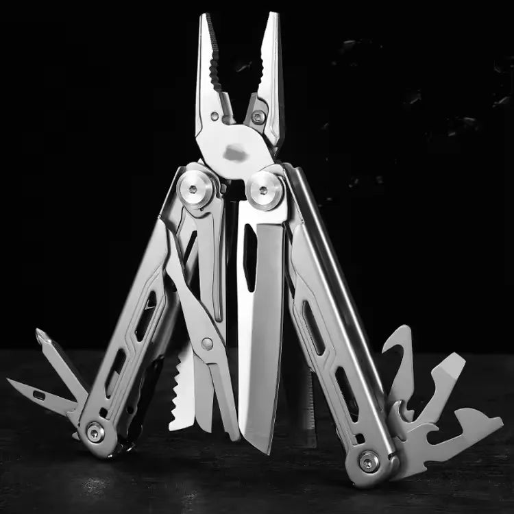 Compact Stainless-Steel 13-in-1 Folding Pliers Multi-Tool for Camping & EDC