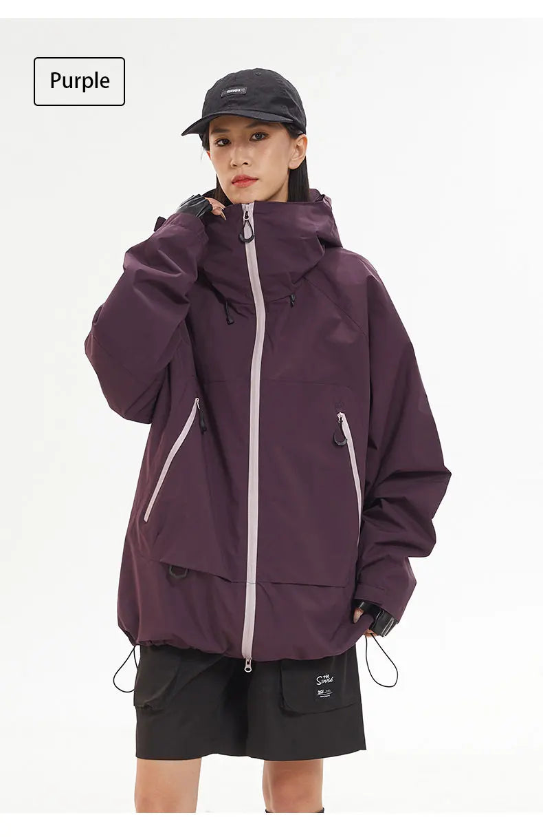 Waterproof Hiking Jacket – Windproof Hooded Outdoor Coat for Men & Women