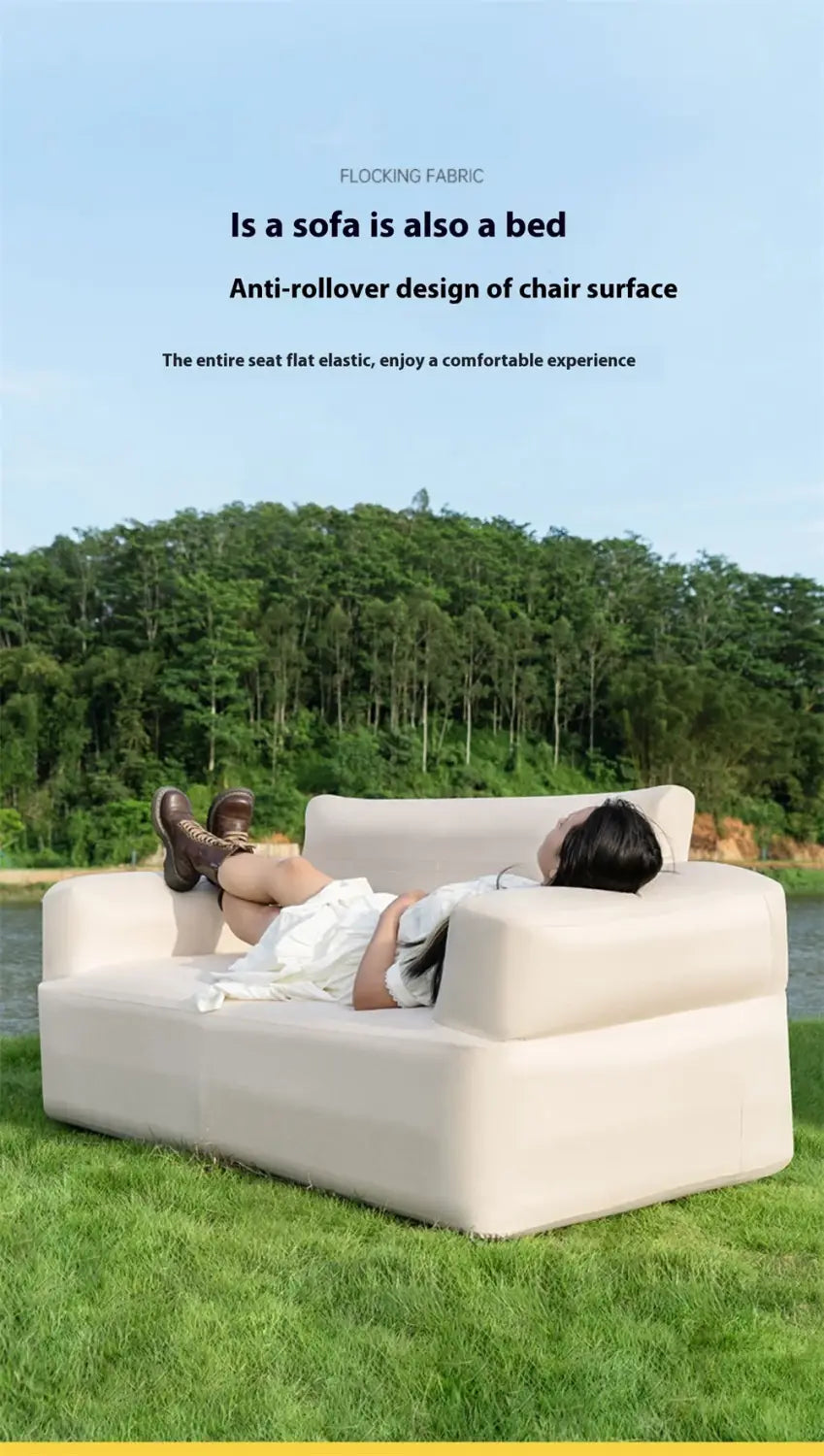 LohasCamping Inflatable Air Sofa – Portable Waterproof Lazy Chair for Outdoor & Home