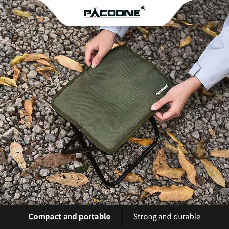 Pacoone Golden Folding Chair – Aluminium Alloy Camping Seat with Carry Bag