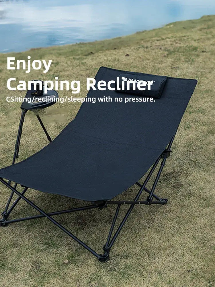 BlackDog Outdoor Reclining Chair – Folding Cotton-Padded Fishing & Camping Chair