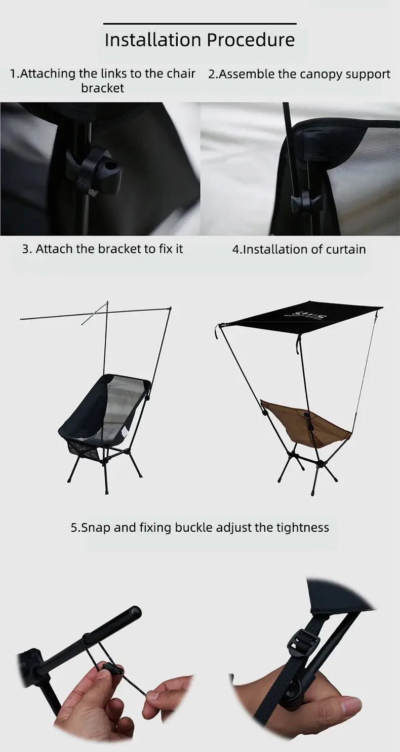 WellHike Folding Moon Chair – Lightweight Square Frame Beach & Picnic Chair