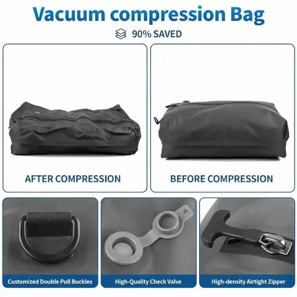 Travel Vacuum Storage Bags – Reusable Compression Bags with Air Pump