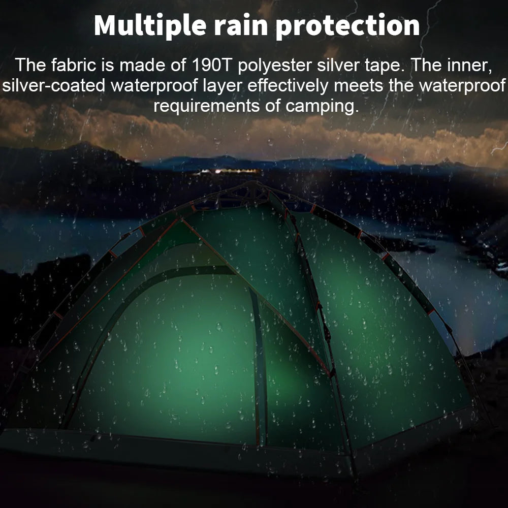 Automatic Camping Tent – Waterproof Folding Shelter for 3–4 People