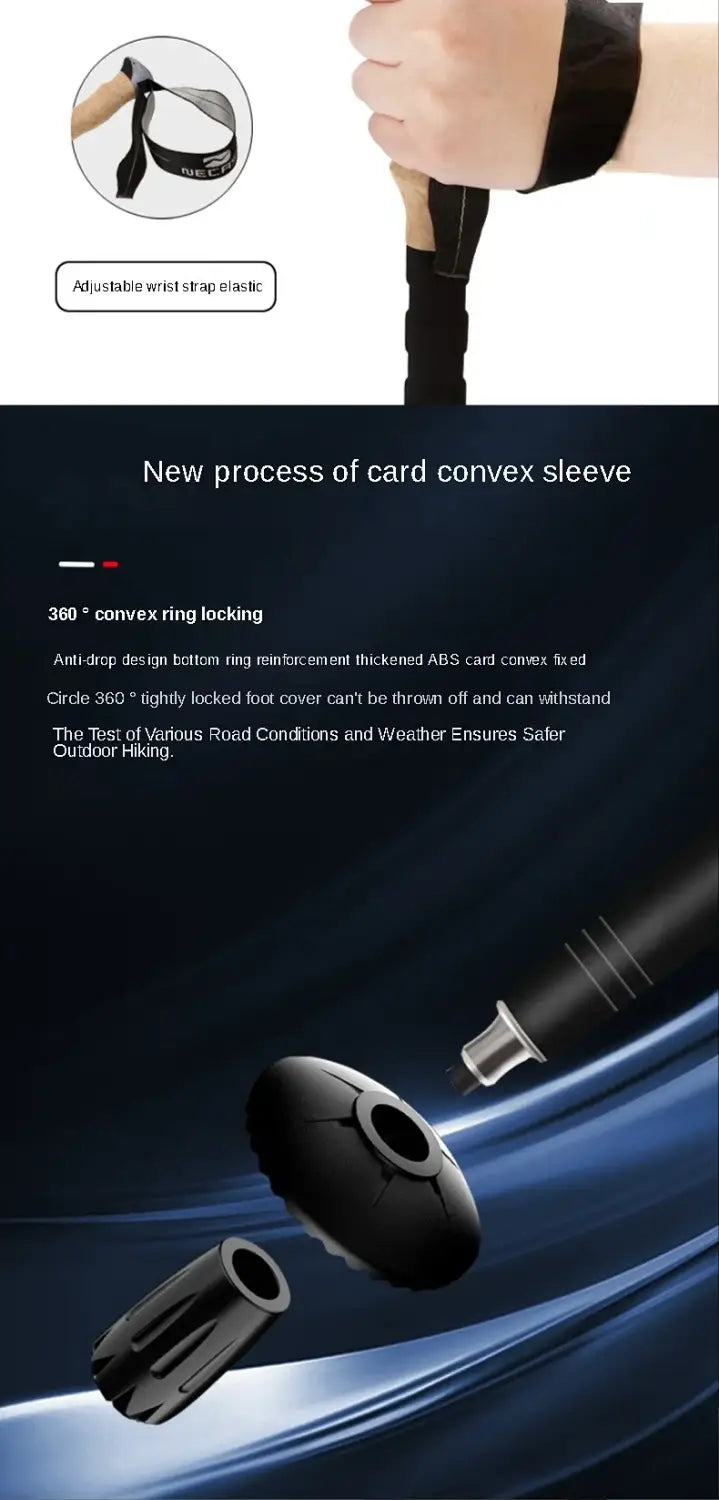 2pcs Trekking Poles – Ultralight Adjustable Walking Sticks with Quick Lock