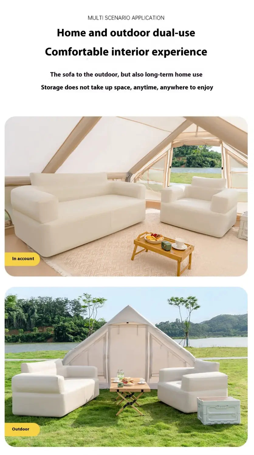 LohasCamping Inflatable Air Sofa – Portable Waterproof Lazy Chair for Outdoor & Home