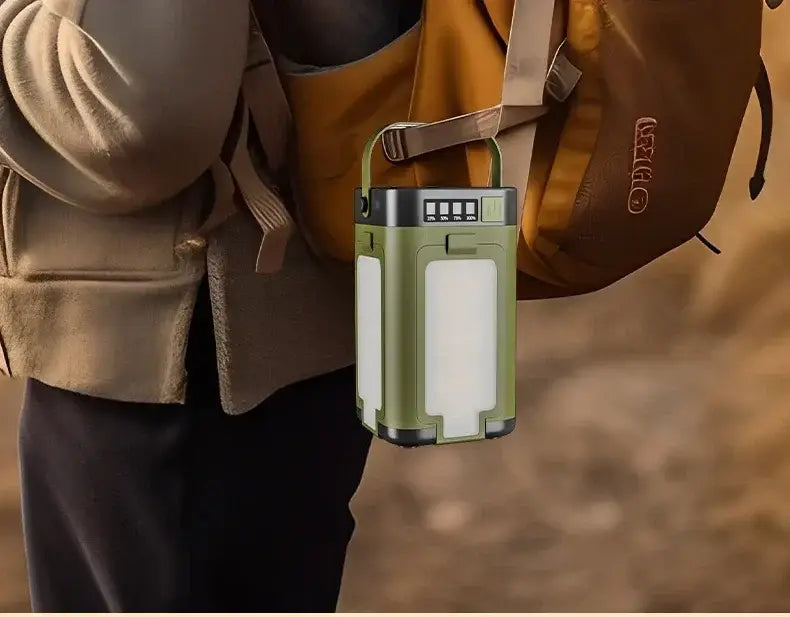 Solar Foldable Camping Light – 4-Blade LED Tent Lamp with 2000mAh Battery