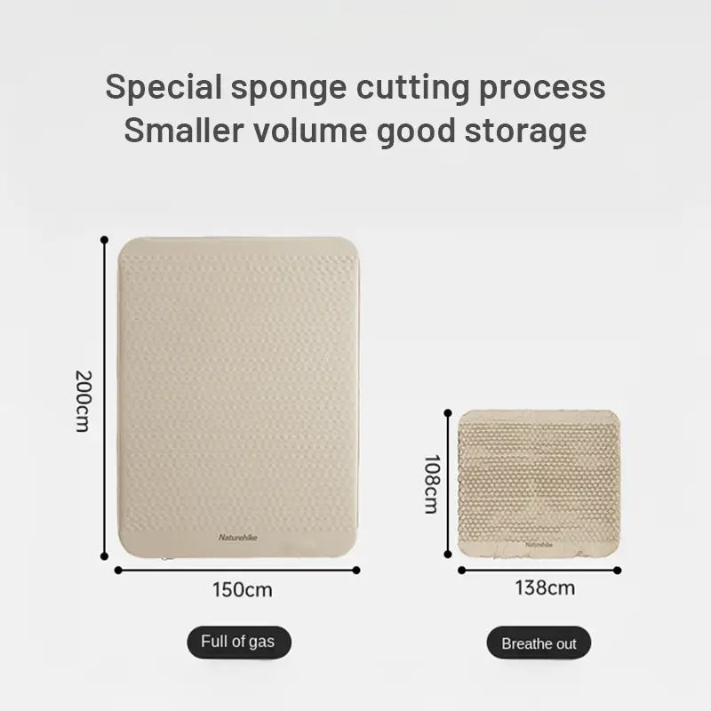 Naturehike C12 Air Mattress – 12 cm Self-Inflating Double Sleeping Pad with Built-In Pump