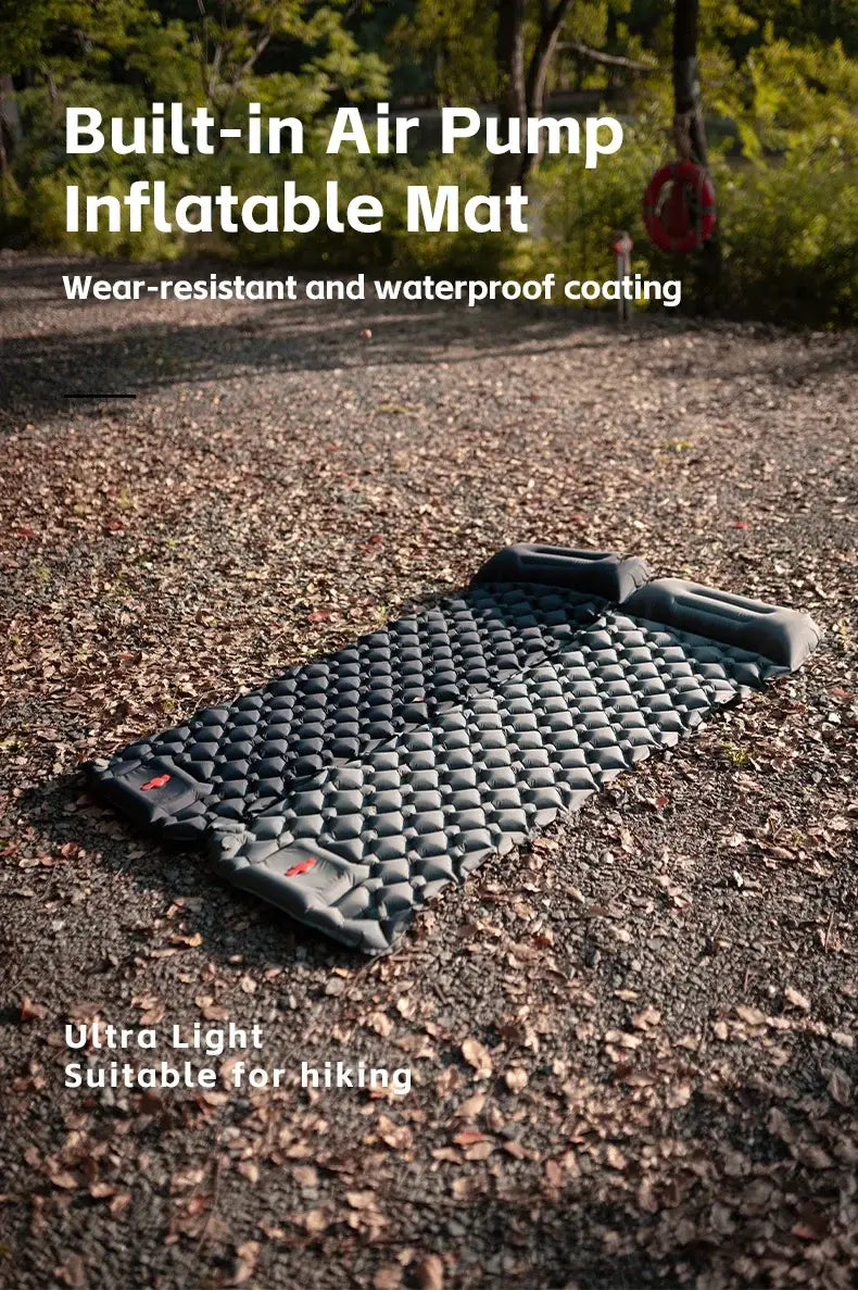Tarka Inflatable Camping Mat – Self-Inflating Mattress with Pillow