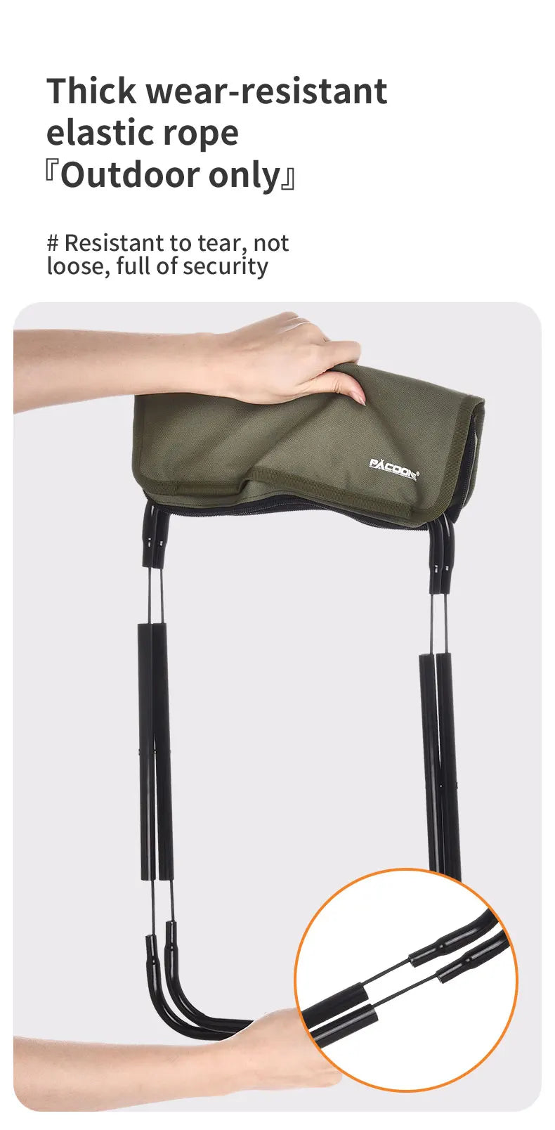 Pacoone Golden Folding Chair – Aluminium Alloy Camping Seat with Carry Bag