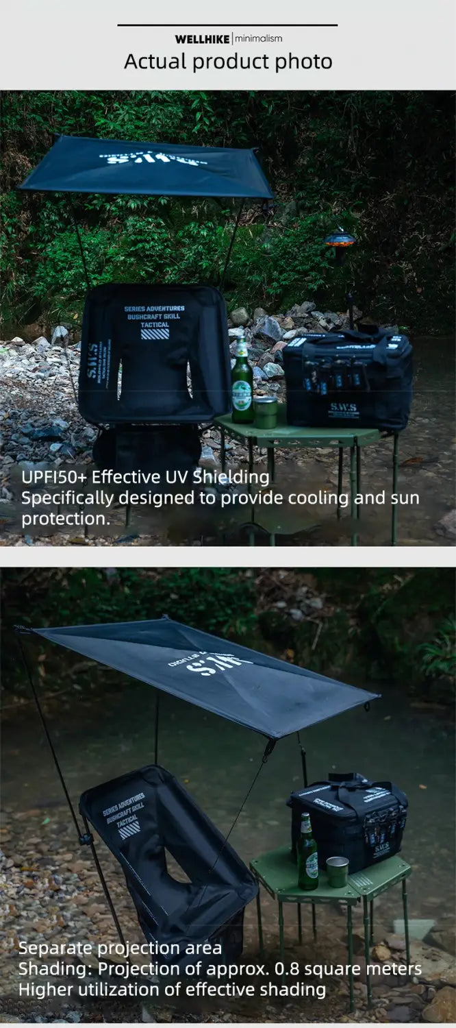 WellHike Folding Moon Chair – Lightweight Square Frame Beach & Picnic Chair