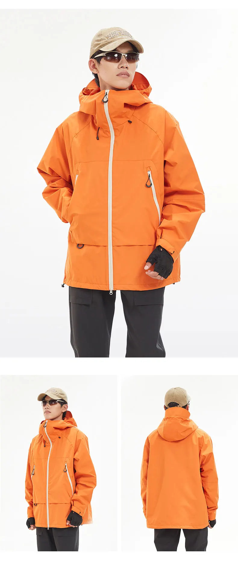 Waterproof Hiking Jacket – Windproof Hooded Outdoor Coat for Men & Women