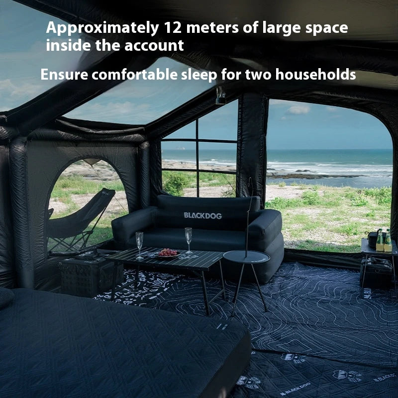 Naturehike BlackDog Inflatable Tent – PU5000 Waterproof Canopy with TPU Window