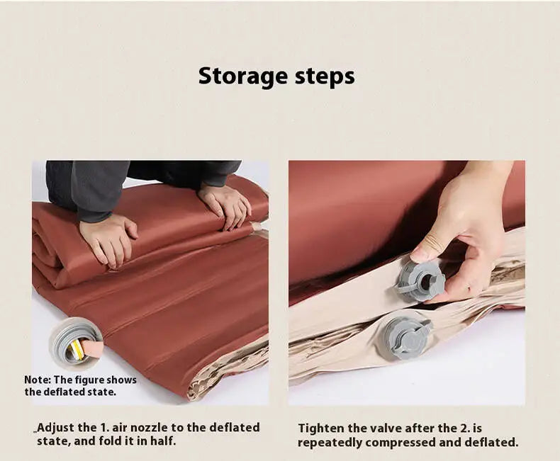 LohasCamping Double Self-Inflating Mattress – 10 cm Compact Folding Sleeping Bed