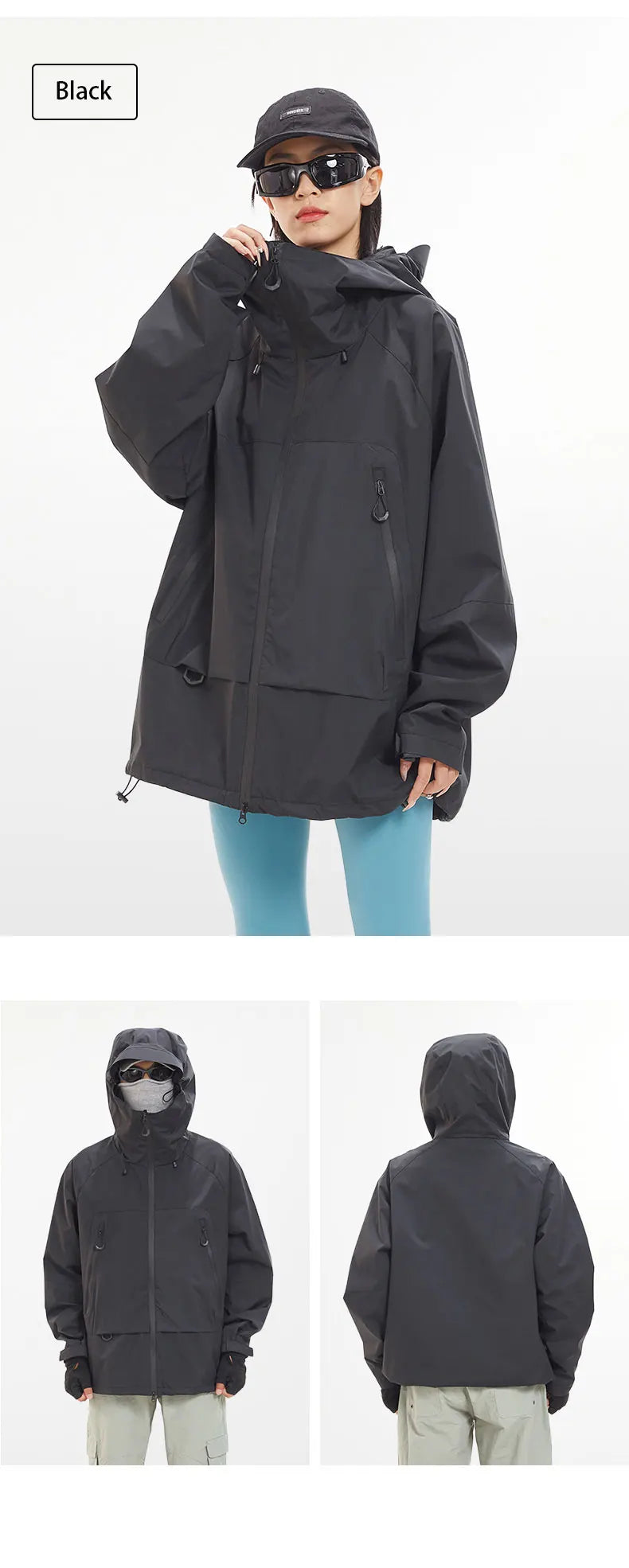 Waterproof Hiking Jacket – Windproof Hooded Outdoor Coat for Men & Women