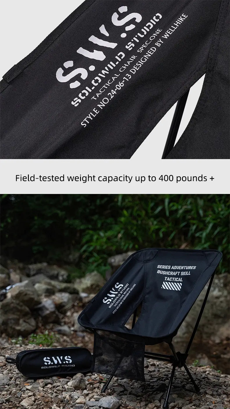 WellHike Folding Moon Chair – Lightweight Square Frame Beach & Picnic Chair