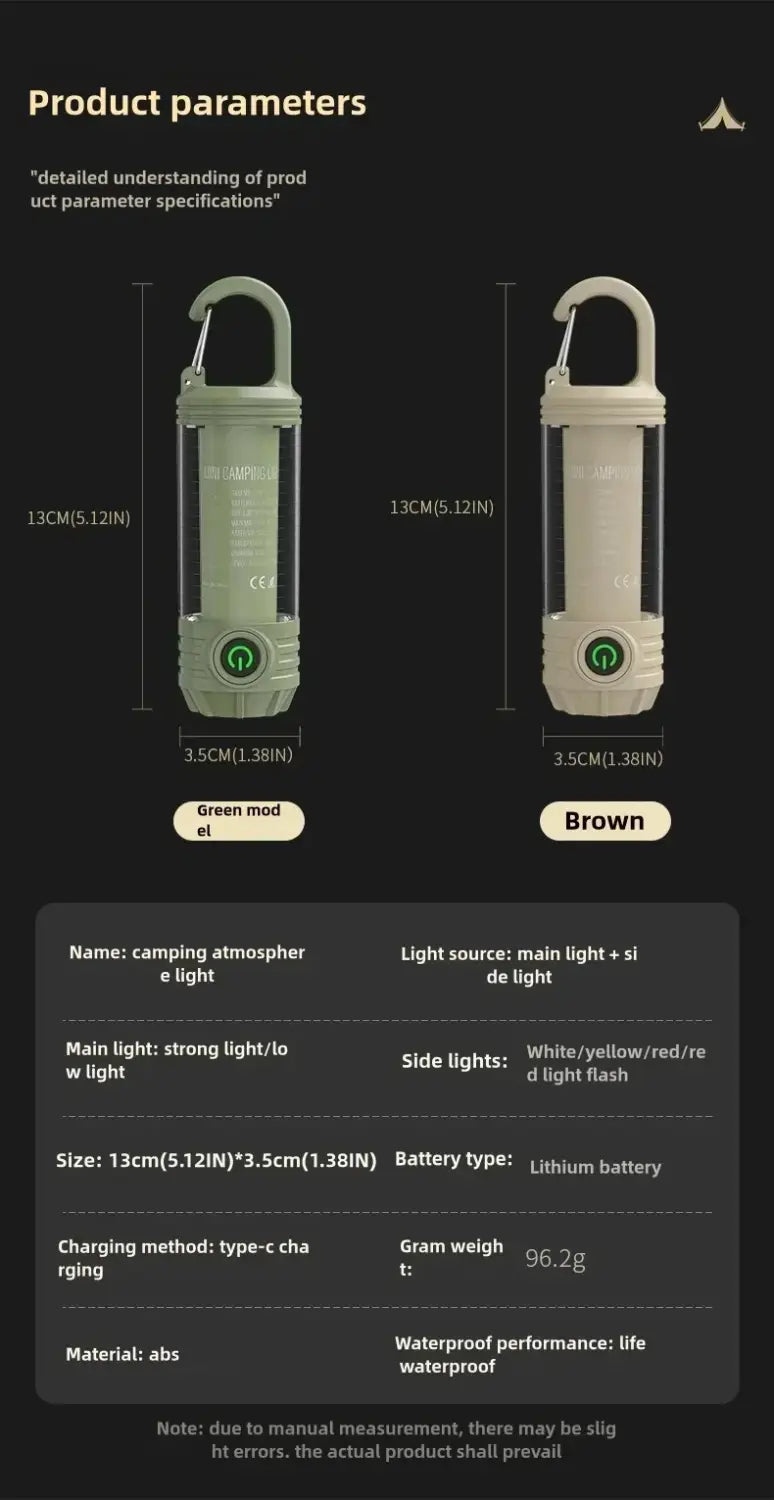 Rechargeable LED Camping Light – Portable Waterproof Lantern