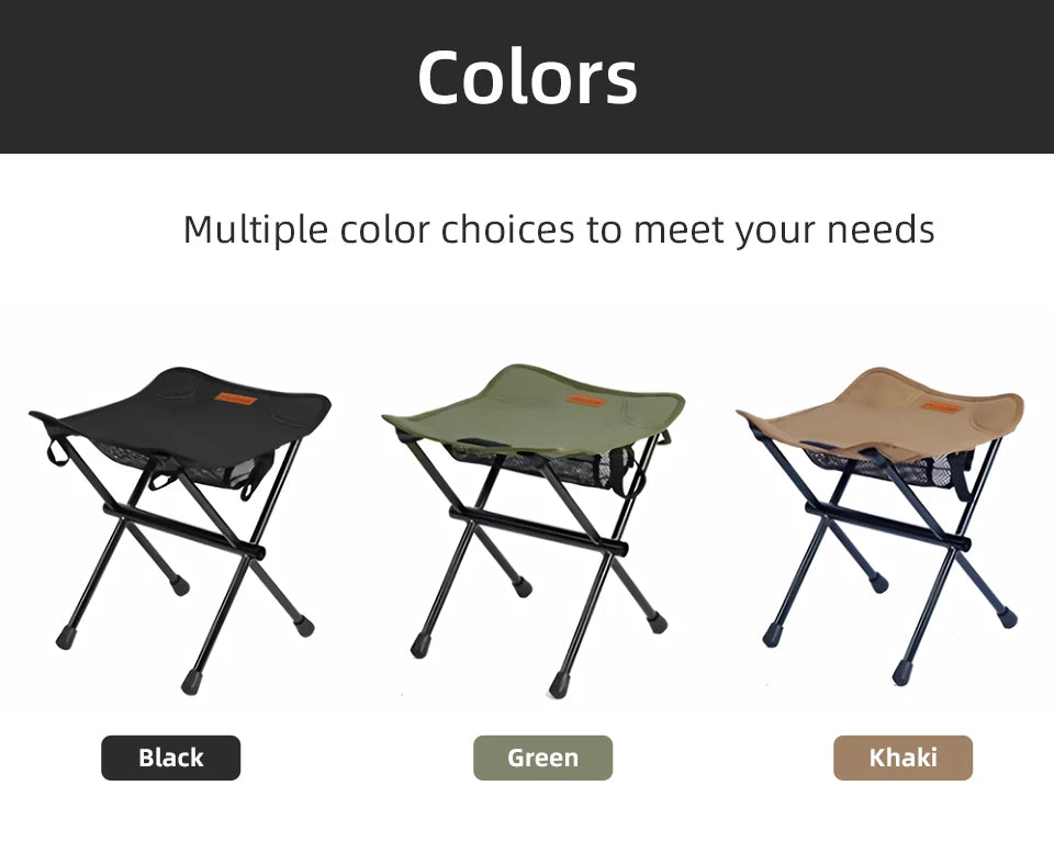 Pacoone Folding Mini Stool – Aluminium Alloy Portable Chair for Camping & Fishing