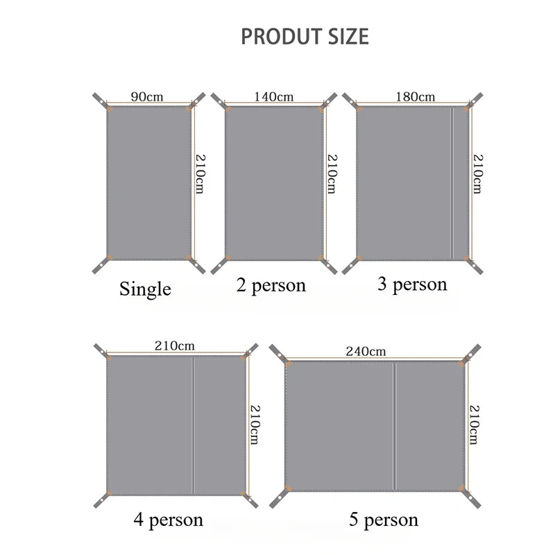 Hikeman Camping Mat – Waterproof 210D Oxford Ground Sheet for Tent or Picnic