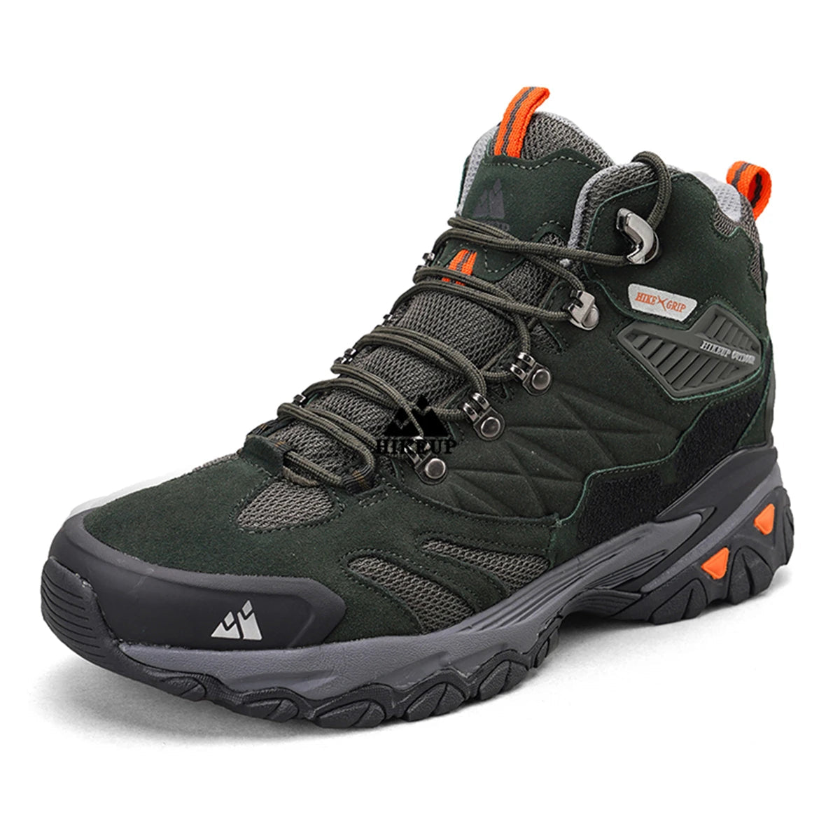 HikeUp Waterproof Winter Hiking Boots – Men’s Suede Tactical Trekking Shoes
