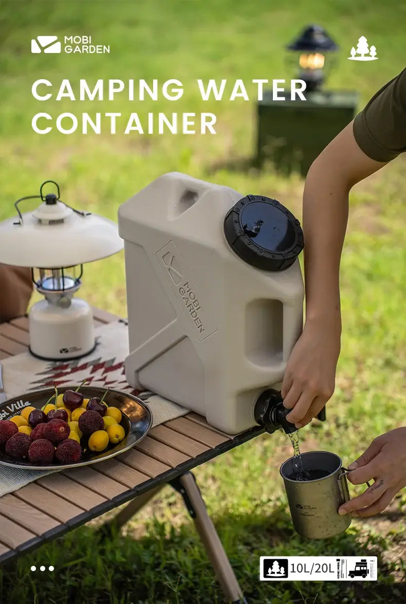 Mobi Garden MU-ZE Water Container – Portable Food-Grade Camping Bucket with Faucet