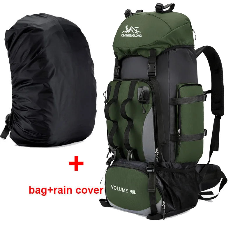 90 L Waterproof Hiking Backpack – Large-Capacity Trekking Bag for Camping & Travel