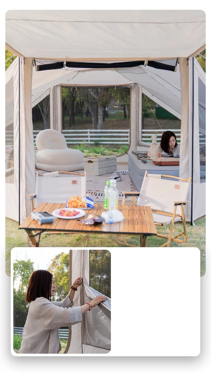 Oxford Cloth Inflatable Tent – Automatic Waterproof & Sunproof Camping Shelter