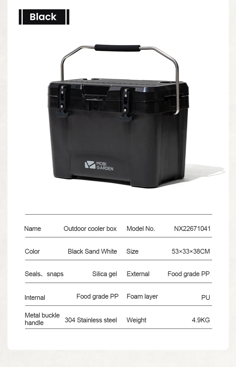 Mobi Garden 25 L Camping Ice Box – Portable Cooler for Food & Drinks