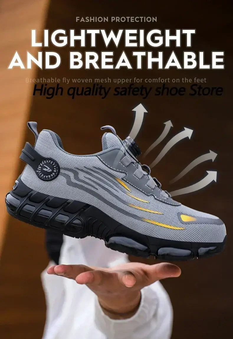 Steel Toe Safety Work Shoes – Anti-Puncture Non-Slip & Lightweight