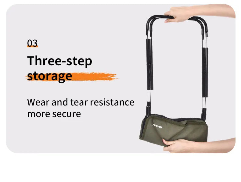 Pacoone Golden Folding Chair – Aluminium Alloy Camping Seat with Carry Bag