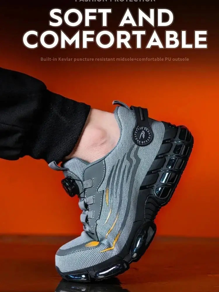 Steel Toe Safety Work Shoes – Anti-Puncture Non-Slip & Lightweight