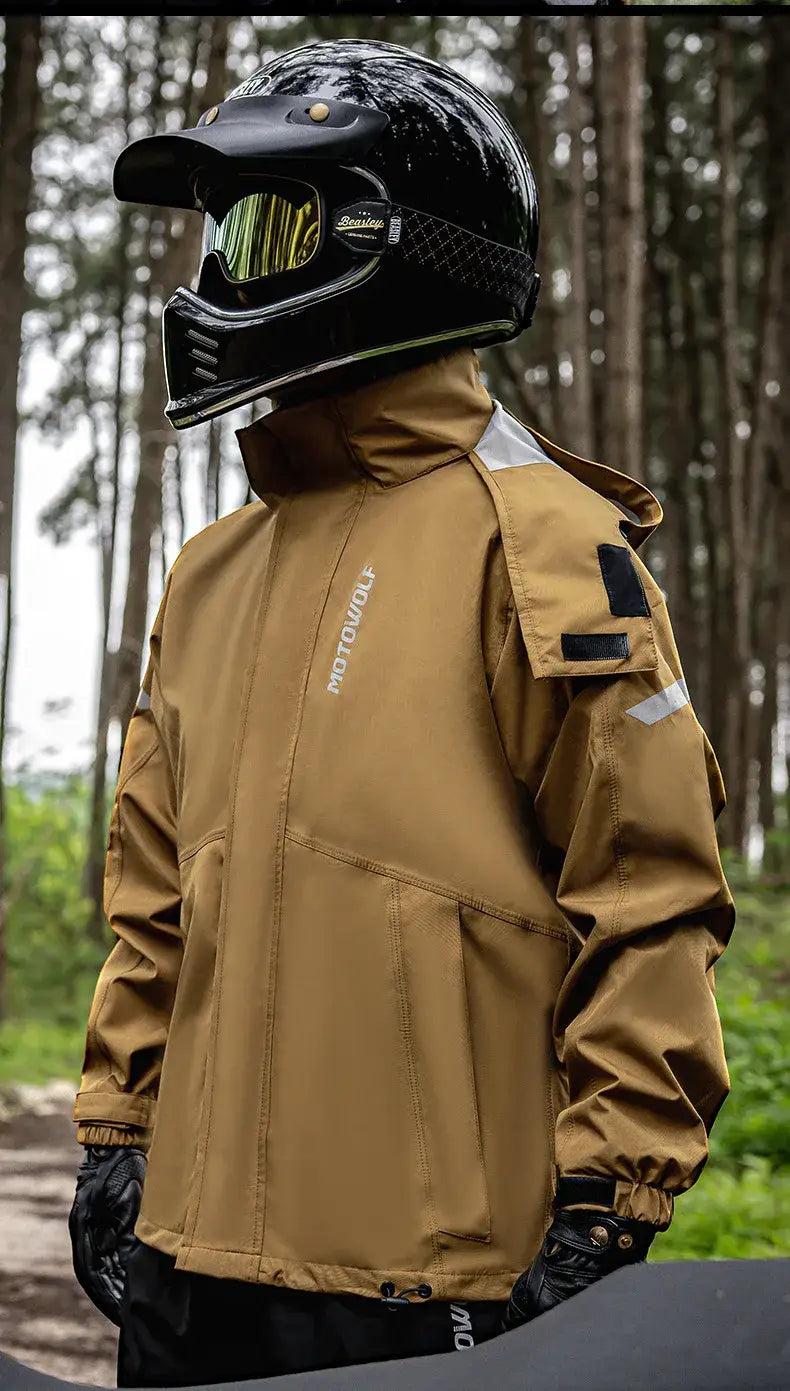Motorcycle Raincoat Suit – Waterproof Jacket & Trousers for Camping Hiking & Cycling