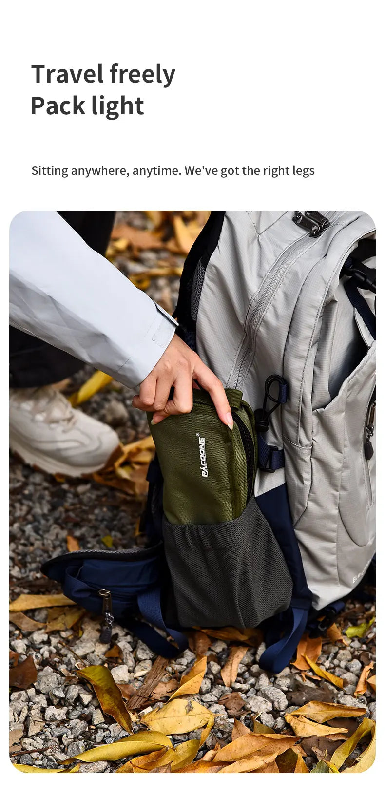 Pacoone Golden Folding Chair – Aluminium Alloy Camping Seat with Carry Bag