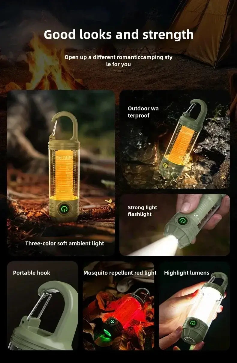 Rechargeable LED Camping Light – Portable Waterproof Lantern