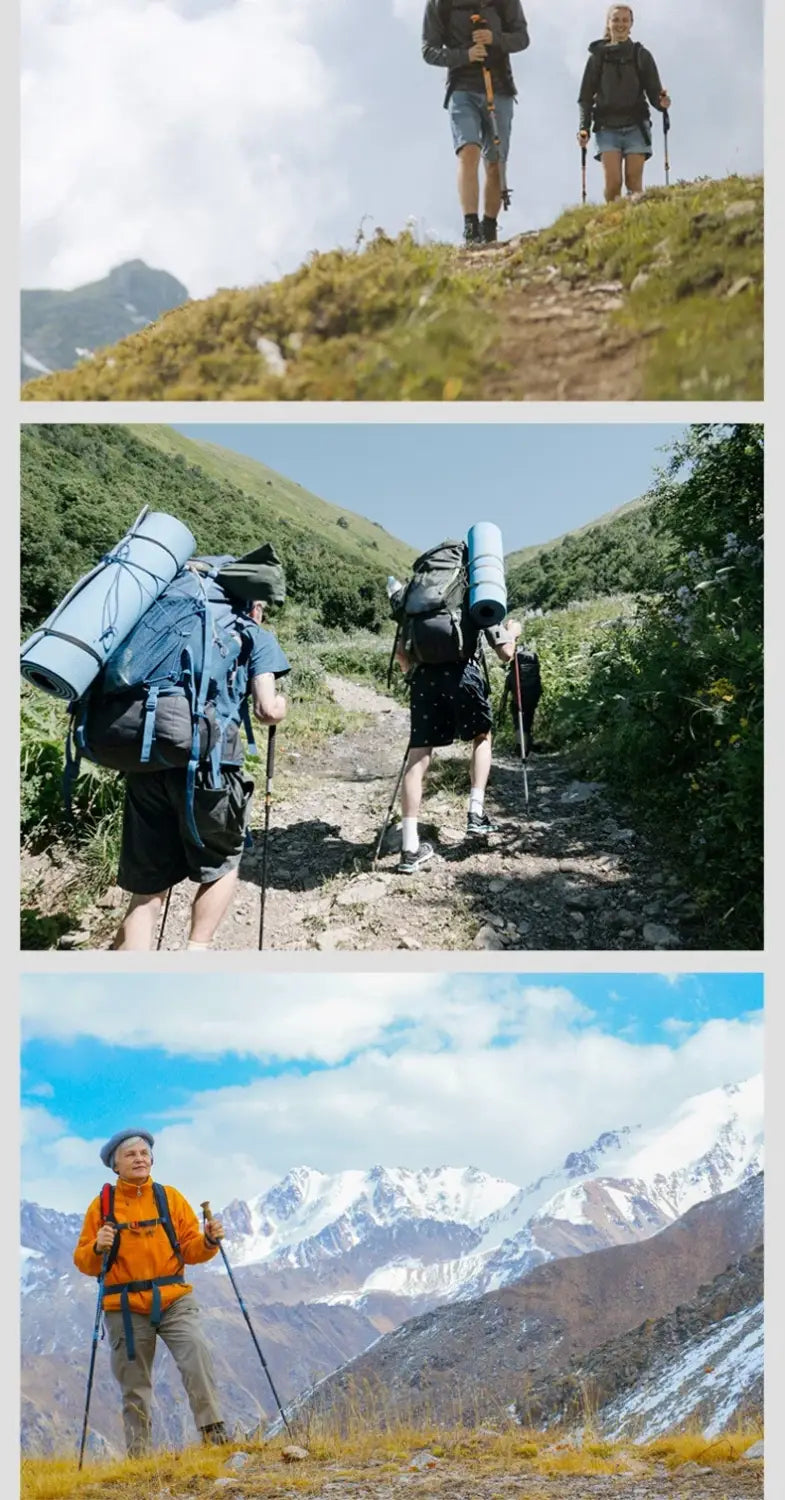 2pcs Trekking Poles – Ultralight Adjustable Walking Sticks with Quick Lock