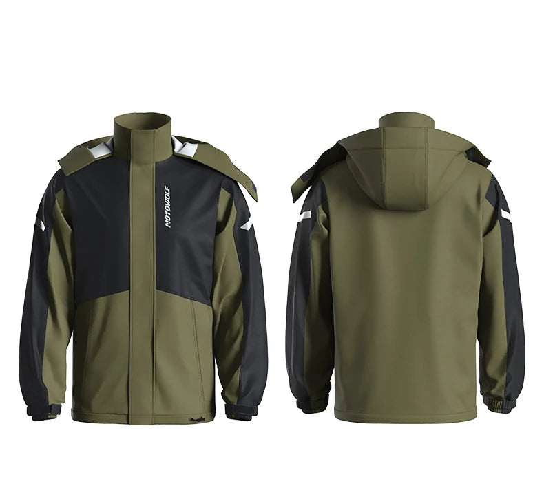 Motorcycle Raincoat Suit – Waterproof Jacket & Trousers for Camping Hiking & Cycling