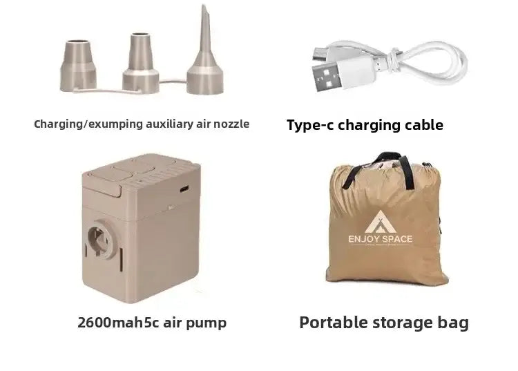 Dotwise Inflatable Camping Mattress – 40cm Thick Bed with Built-In Pump