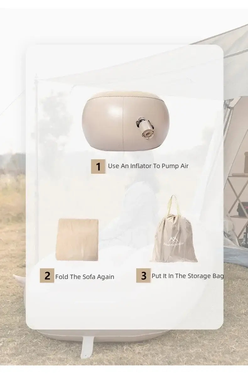 MountainHiker Inflatable Sofa Bed – Portable Lazy Air Mattress for Camping