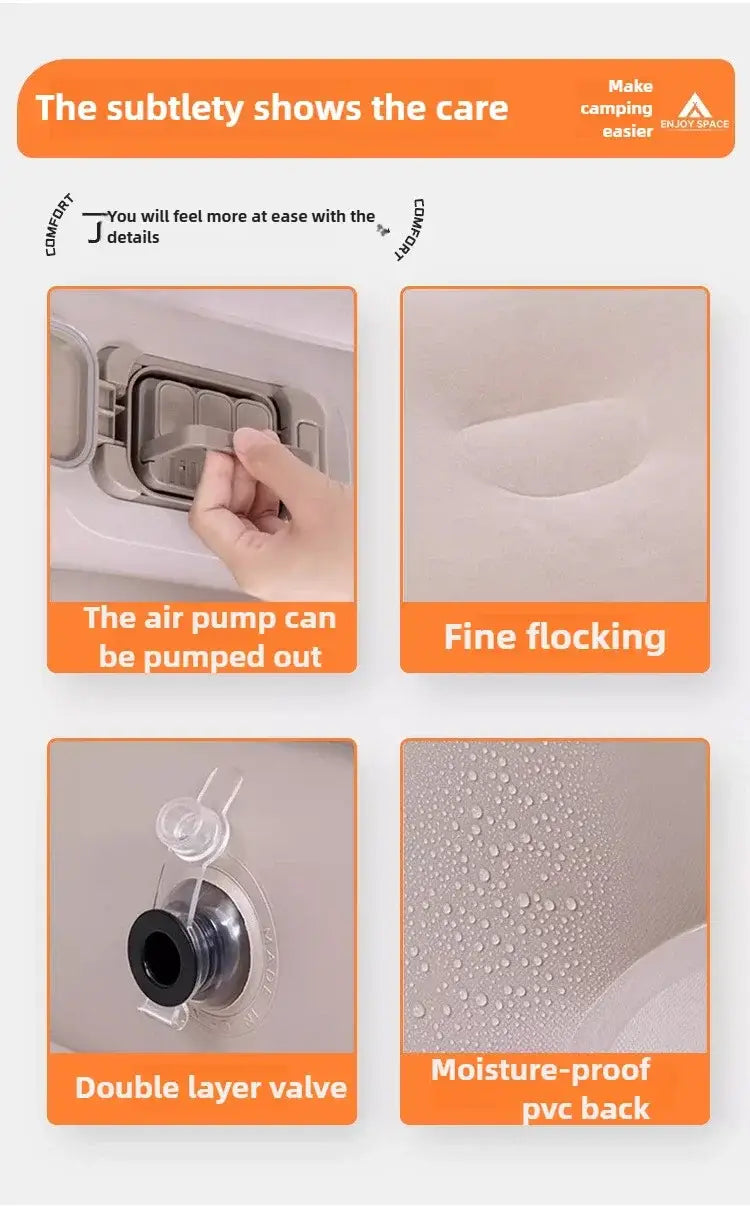 Dotwise Inflatable Camping Mattress – 40cm Thick Bed with Built-In Pump