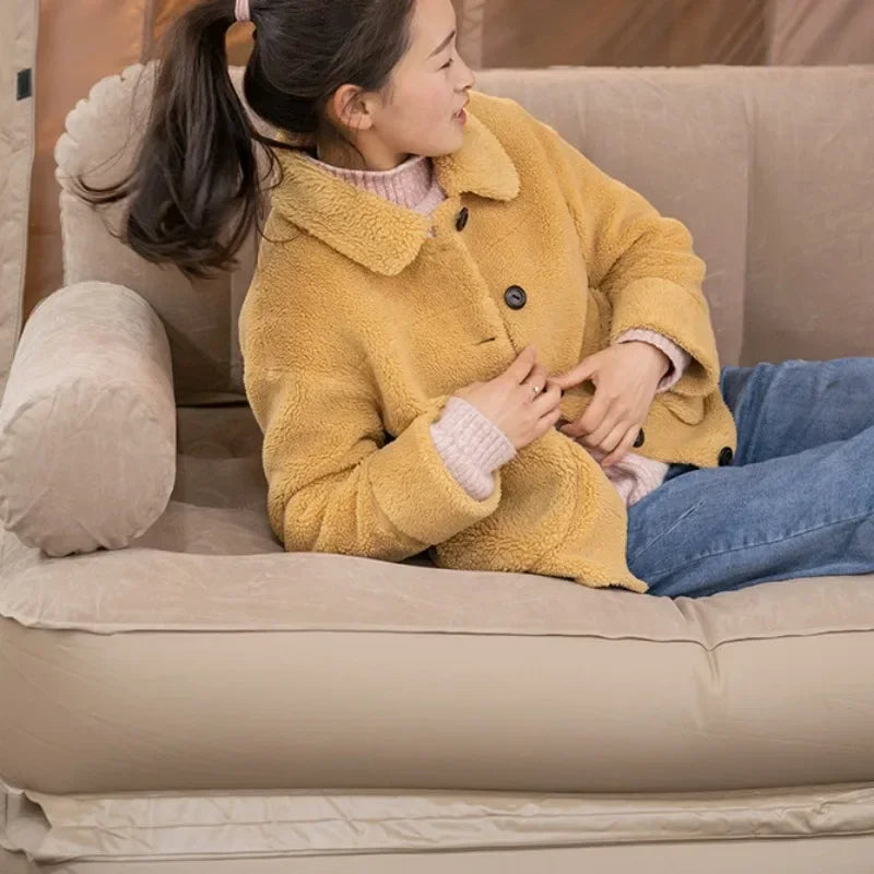 Automatic Inflatable Camping Sofa – Folding Portable Air Couch