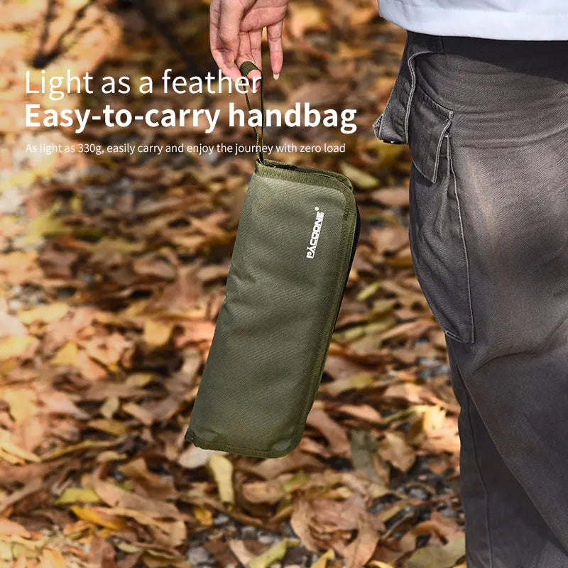 PACOONE Outdoor Camping Chair Golden Aluminum Alloy Folding Chair With Bag Stool Seat Fishing Camping