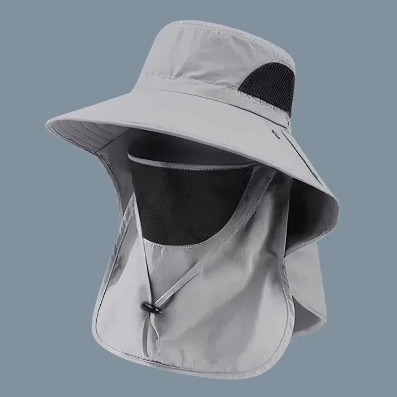 Outdoor UV Protection Hat – Waterproof Sunshade Cap with Neck Flap