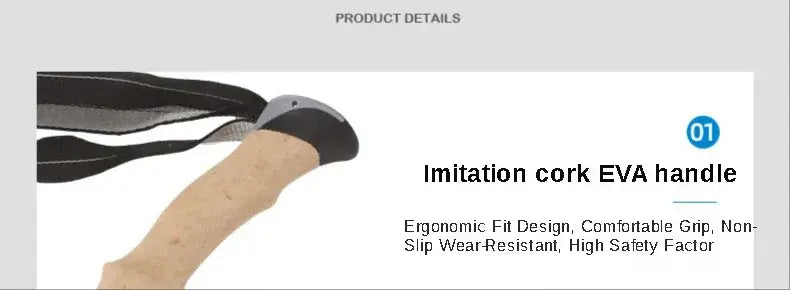 2pcs Trekking Poles – Ultralight Adjustable Walking Sticks with Quick Lock