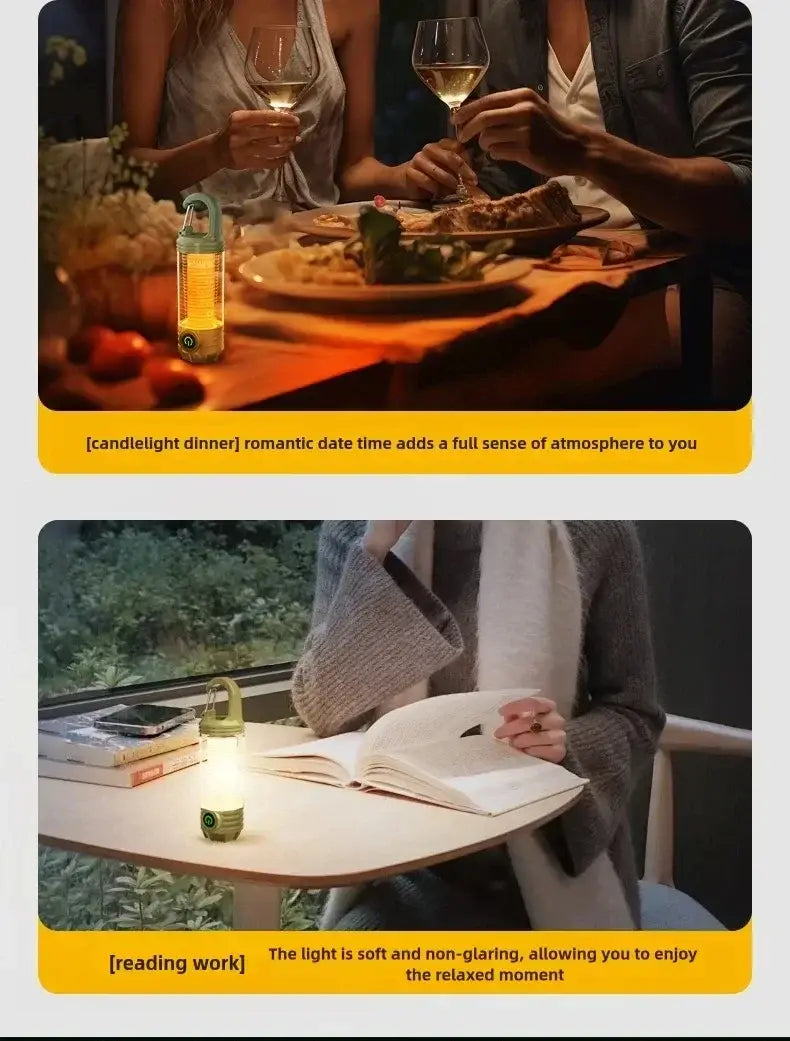 Rechargeable LED Camping Light – Portable Waterproof Lantern