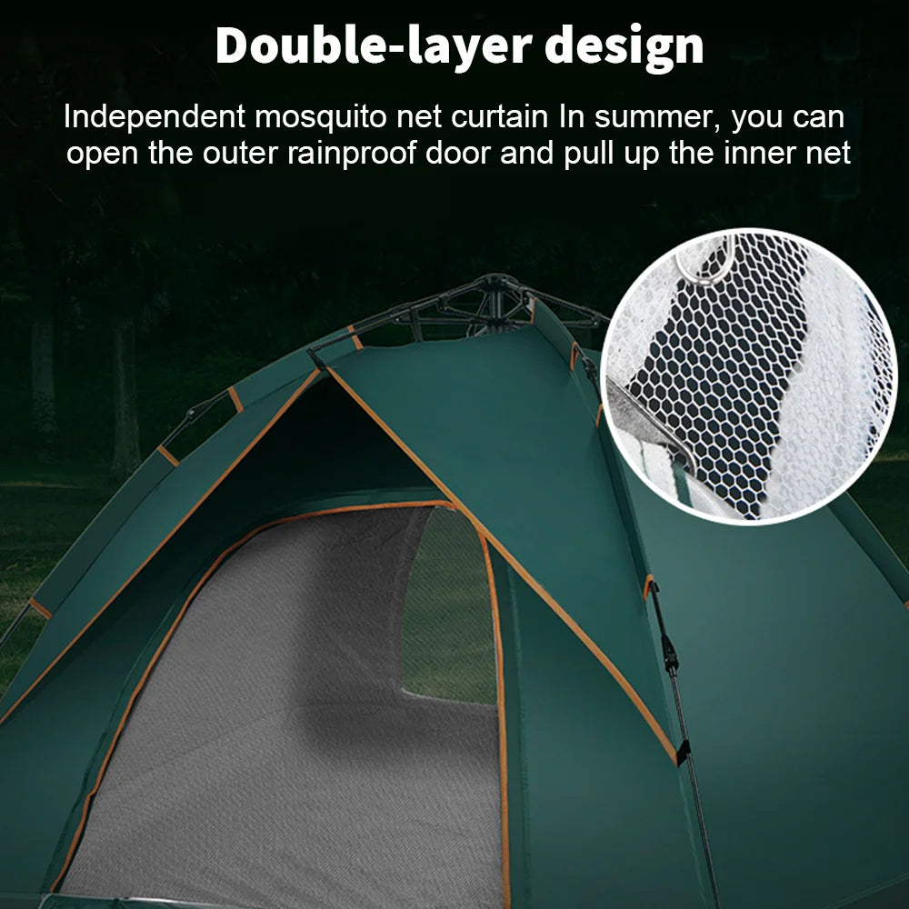 Automatic Camping Tent – Waterproof Folding Shelter for 3–4 People