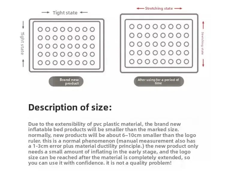 Dotwise Inflatable Camping Mattress – 40cm Thick Bed with Built-In Pump