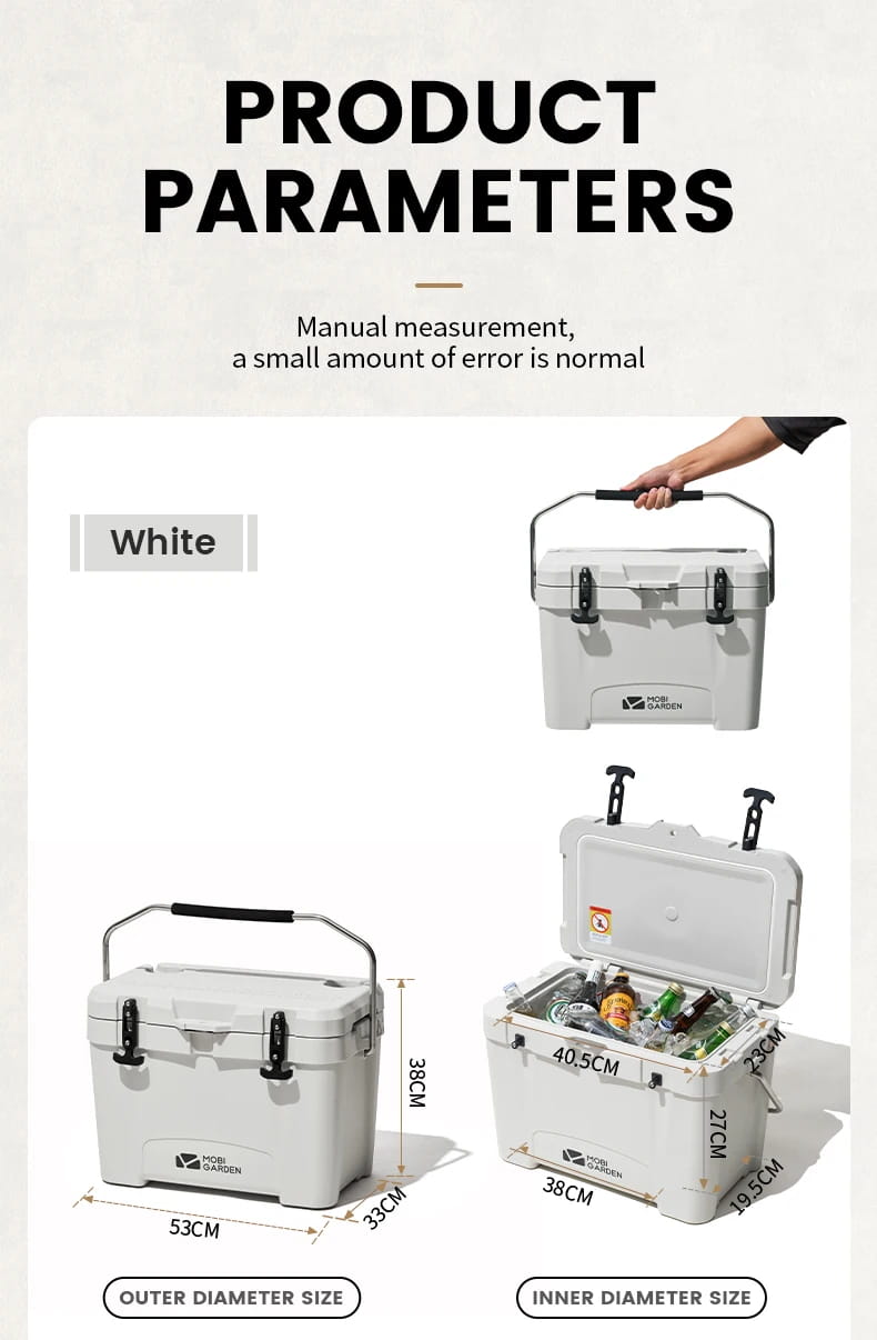 Mobi Garden 25 L Camping Ice Box – Portable Cooler for Food & Drinks