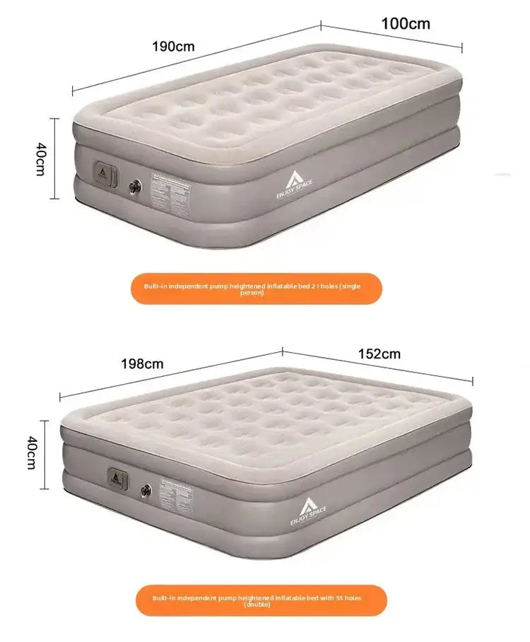 Dotwise Inflatable Camping Mattress – 40cm Thick Bed with Built-In Pump