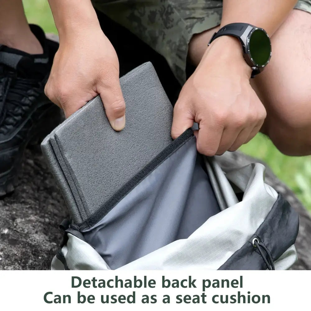 Bisinna Camping Backpack 25-35L – Ultralight Travel Hiking Bag for Men & Women - Grey - Bisinna Camping Backpack 25–35L