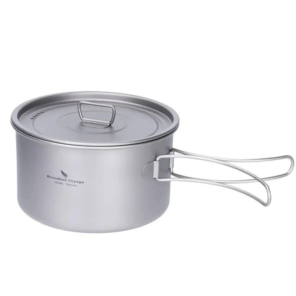 Boundless Voyage Titanium Cookware Set – Ultralight Pot & Kettle Kit (0.7L–2.4L) - Boundless Voyage Titanium Cookware